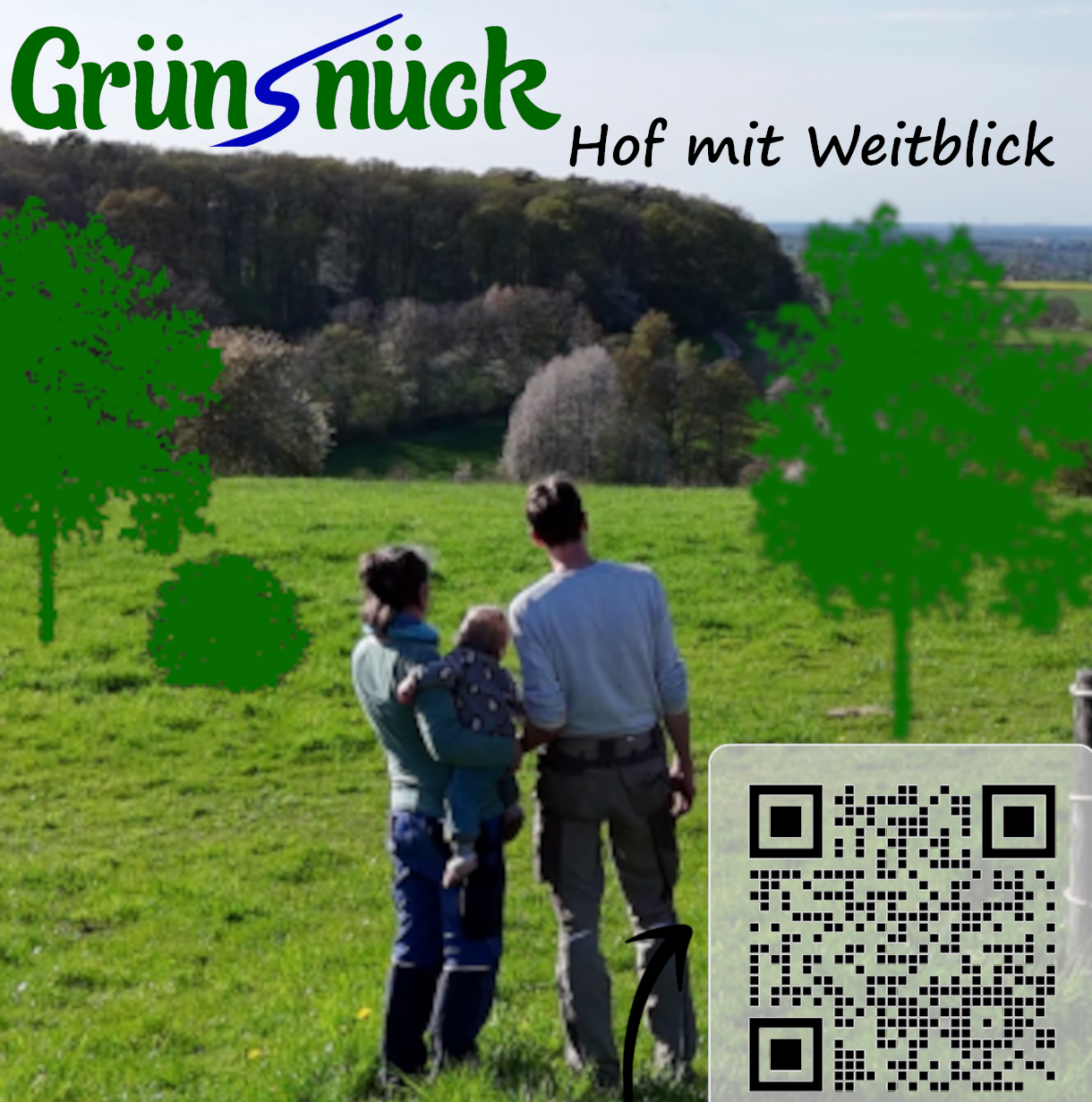 Hühner auf der Wiese vom Hof Grünsnück